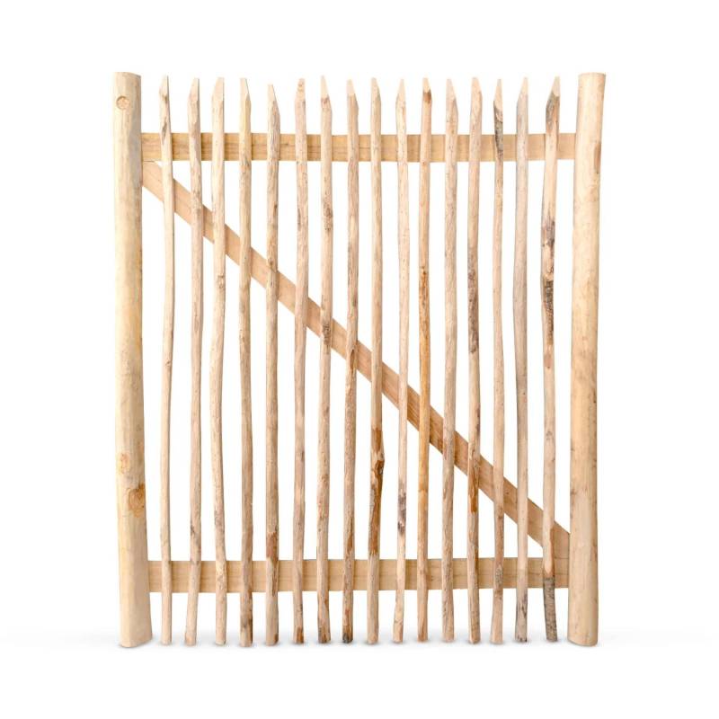 Stiltreu Genageltes Staketenzaun-Tor Edelkastanie Breite 150 cm Höhe 175 cm von STILTREU