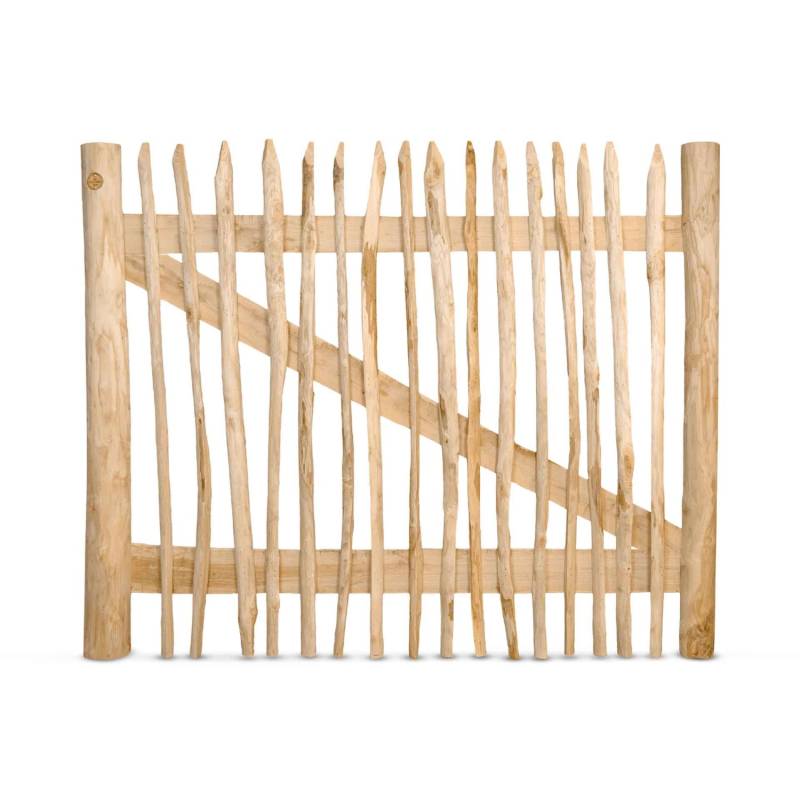Stiltreu Genageltes Staketenzaun-Tor Edelkastanie Breite 170 cm Höhe 120 cm von STILTREU