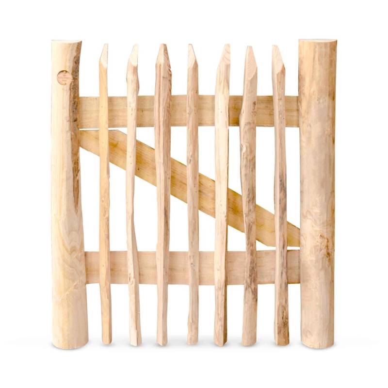 Stiltreu Genageltes Staketenzaun-Tor Edelkastanie Breite 75 cm Höhe 80 cm von STILTREU