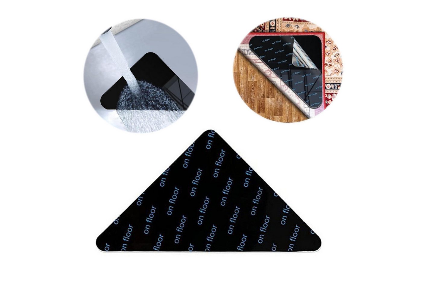 STILVORA Antirutsch Teppichunterlage 30er-set Teppichunterlage Anti-Rutsch-Antirutschmatte Fixierpads, (Teppichstopper wiederverwendbare waschbare, 30-St., 10,5×15 cm zuschneidbar), für Teppichkanten auf Laminat Fliesen Holz Marmor von STILVORA