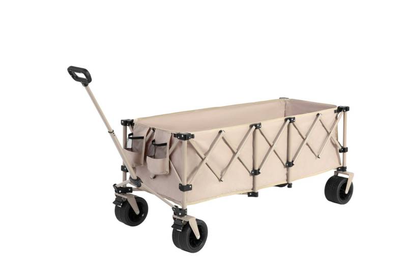 STILVORA Bollerwagen Verlängerter Strandwagen Handwagen klappbar mit Getränkehalter&Rollen von STILVORA