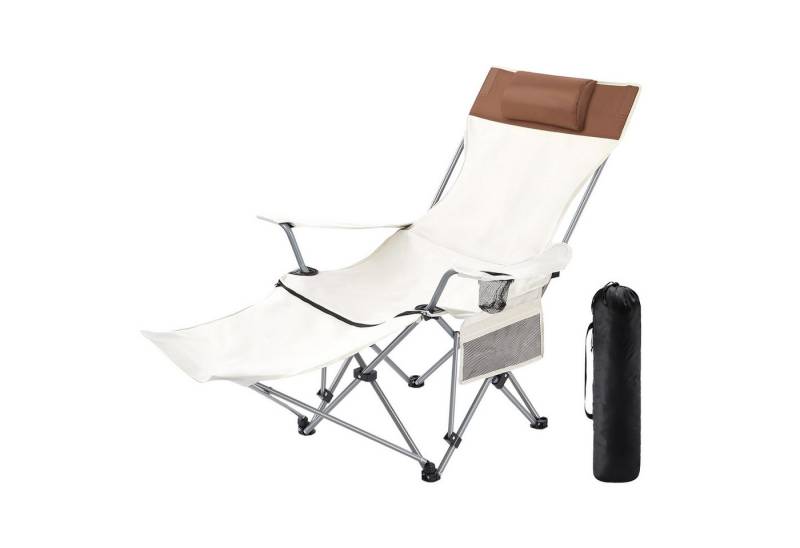 STILVORA Campingstuhl klappbar Relaxsessel mit verstellbarer Rückenlehne für Camping/Outdoor (600D Oxford Stahlrahmen mit Getränkehalter Tragetasche, 1 St), für Angeln Wandern Picknick Camping Strand Rasen von STILVORA