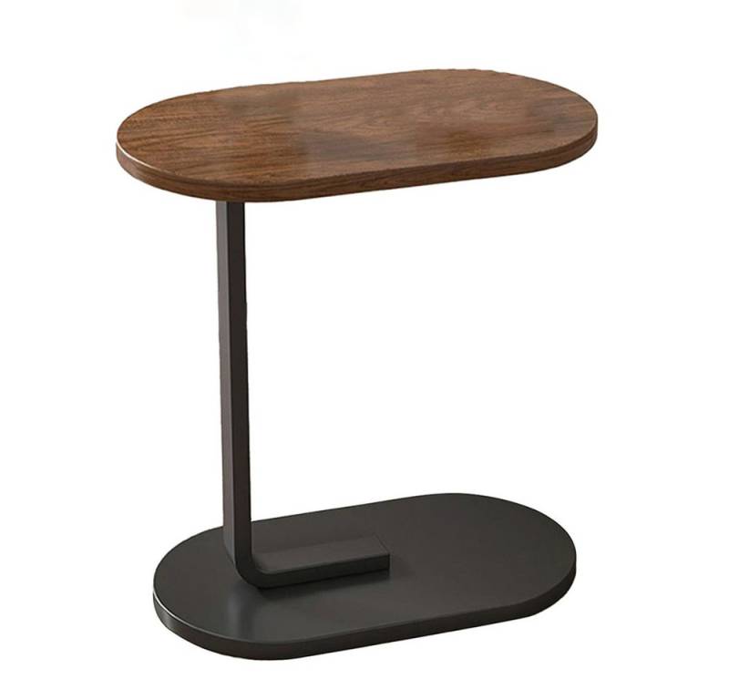 STILVORA Couchtisch Kleiner Beistelltisch mobiler Wohnzimmertisch,C-Form (45 cm x 30 cm x 63 cm, Ablagetisch elliptisch Wohnzimmertisch Laptoptisch MDF Platte Vintage), Tisch Wohnzimmer Schlafzimmer Arbeitszimmer Küche Balkon Badezimmer von STILVORA