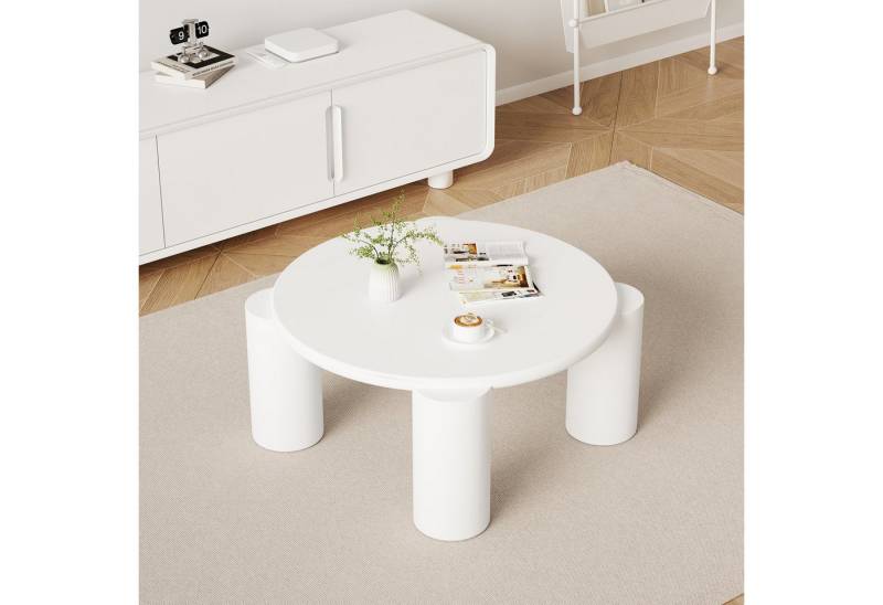 STILVORA Couchtisch mit 4 stabilen Beinen, Cloud Wohnzimmertisch runde Kante,Sofatisch (Wohnzimmertisch, Satztisch, 1-St., Runde Kante), mit 4 stabilen Stützbeinen von STILVORA