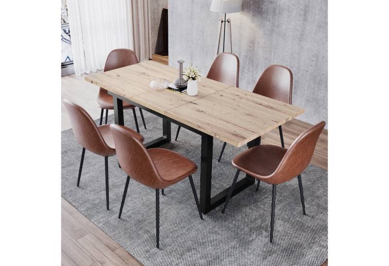 STILVORA Esstisch Erweiterbarer Küchentisch,Platzsparender Kaffeetisch,Industriestil,MDF von STILVORA