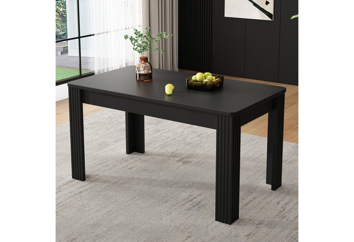 STILVORA Esstisch mit 4 Beinen,Rechteckiger Küchentisch Beistelltisch aus Eichenholz (1-St) von STILVORA