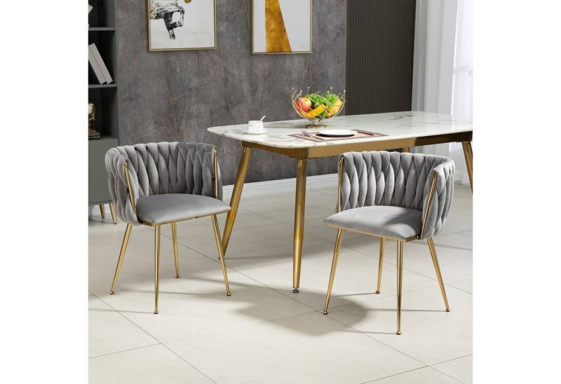 STILVORA Esszimmerstuhl 2-er Set Polsterstuhl mit weichen Kissen&Metallbeine,Küchenstuhl Samt STILVORA Esszimmerstuhl 2-er Set Polsterstuhl mit weichen Kissen&Metallbeine,Küchenstuhl Samt von STILVORA