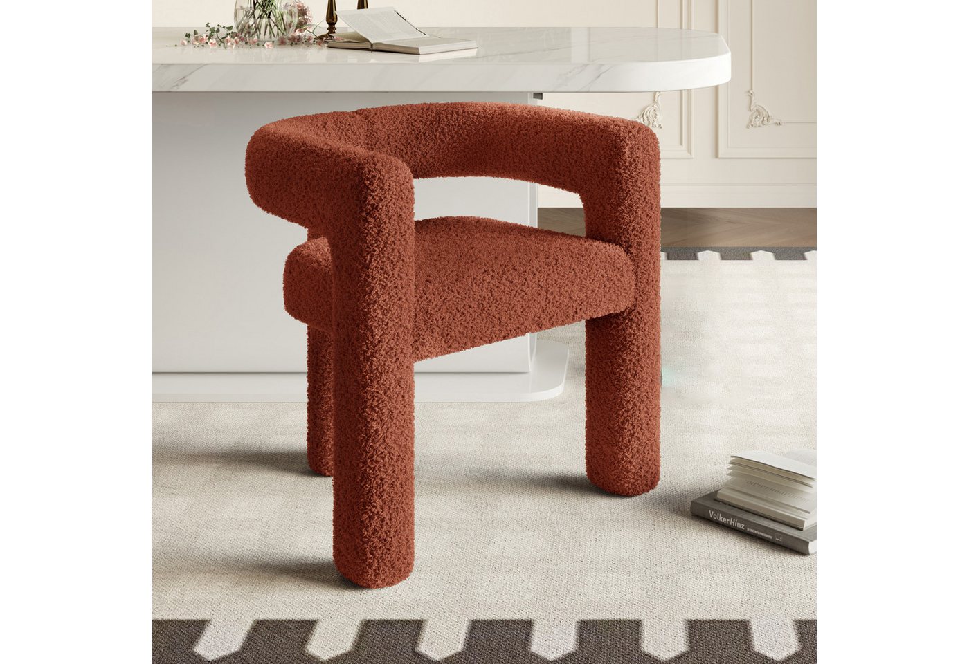 STILVORA Esszimmerstuhl Sessel mit Teddy-Flor&Rückenunterstützung,Esszimmerstuhl Braun STILVORA Esszimmerstuhl Sessel mit Teddy-Flor&Rückenunterstützung,Esszimmerstuhl Braun von STILVORA