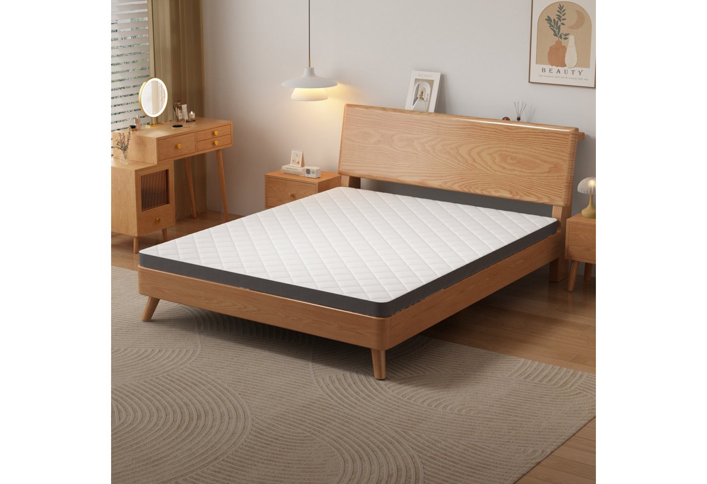 STILVORA Etagenbett 90x190/200 mit Matratze&Ausziehbett,Jugendbett Kinderbett mit Stauraum (mit Fallschutzgitter an allen Seiten, 90x200/190cm), ohne Matratze von STILVORA