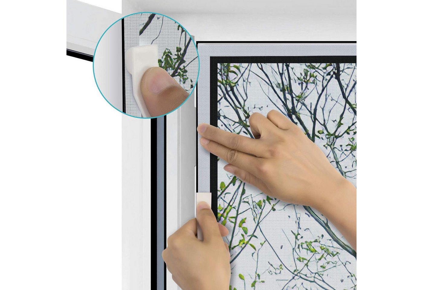 STILVORA Fliegengitter-Gewebe Insektenschutz Fenster ohne Bohren Mückenschutz Fenster selbstklebend, (130 x 150CM mit 4 Rollen Selbstklebeband Ohne Bohren, Feinmaschig Zuschneidbar Wiederverwendbar), Für Aluminium-, Holz-, Kunststofffenster STILVORA Fliegengitter-Gewebe Insektenschutz Fenster ohne Bohren Mückenschutz Fenster selbstklebend, (130 x 150CM mit 4 Rollen Selbstklebeband Ohne Bohren, Feinmaschig Zuschneidbar Wiederverwendbar), Für Aluminium-, Holz-, Kunststofffenster von STILVORA
