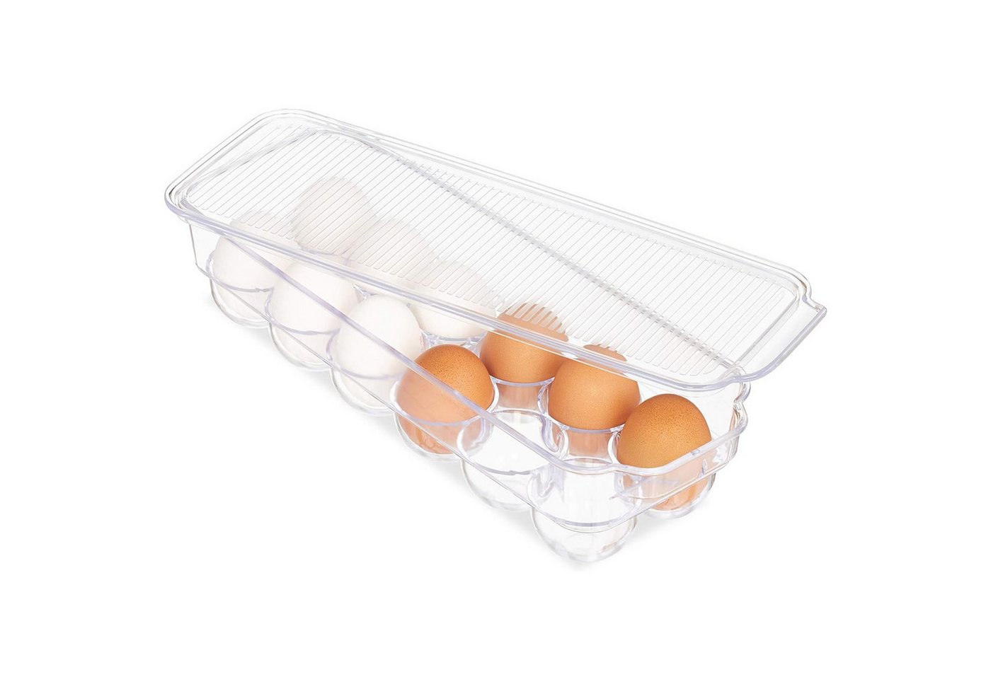 STILVORA Frischhaltedose Eierbehälter Eierbox Kunststoff Eierschachtel für Kühlschrank, Kunststoff, (platzsparende, 1-tlg., mit dem Deckel verschließen, Transparentes Design, Robuste, pflegeleichte), für Haushaltsküche, Kühlschrank, Outdoor-Picknick usw. STILVORA Frischhaltedose Eierbehälter Eierbox Kunststoff Eierschachtel für Kühlschrank, Kunststoff, (platzsparende, 1-tlg., mit dem Deckel verschließen, Transparentes Design, Robuste, pflegeleichte), für Haushaltsküche, Kühlschrank, Outdoor-Picknick usw. von STILVORA