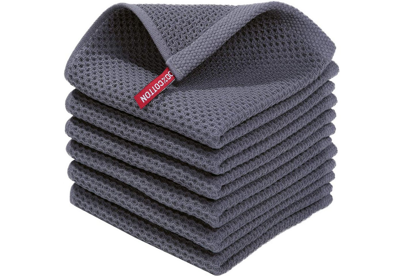 STILVORA Geschirrtuch 6-teiliges Küchentuch Set Mit Schlaufe 100% Baumwolle Geschirrtuch Set, (Handtücher 4er 34x73cm oder 6er Set 34x34cm, 6-tlg., Reinigungszubehör Reinigungstuch), 100 % Baumwolle Dick Weich saugstark langlebig von STILVORA