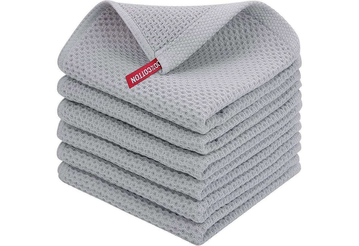 STILVORA Geschirrtuch 6-teiliges Küchentuch Set Mit Schlaufe 100% Baumwolle Geschirrtuch Set, (Handtücher 4er 34x73cm oder 6er Set 34x34cm, 6-tlg., Reinigungszubehör Reinigungstuch), 100 % Baumwolle Dick Weich saugstark langlebig von STILVORA