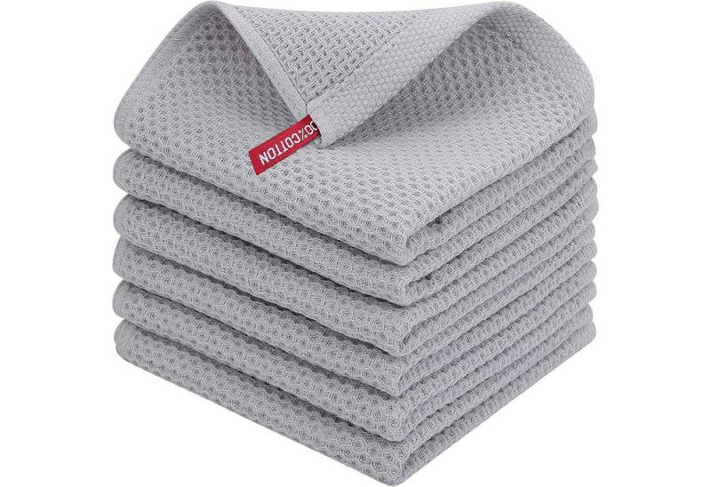 STILVORA Geschirrtuch 6-teiliges Küchentuch Set Mit Schlaufe 100% Baumwolle Geschirrtuch Set, (Handtücher 4er 34x73cm oder 6er Set 34x34cm, 6-tlg., Reinigungszubehör Reinigungstuch), 100 % Baumwolle Dick Weich saugstark langlebig von STILVORA