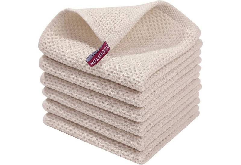 STILVORA Geschirrtuch 6-teiliges Küchentuch Set Mit Schlaufe 100% Baumwolle Geschirrtuch Set, (Handtücher 4er 34x73cm oder 6er Set 34x34cm, 6-tlg., Reinigungszubehör Reinigungstuch), 100 % Baumwolle Dick Weich saugstark langlebig von STILVORA