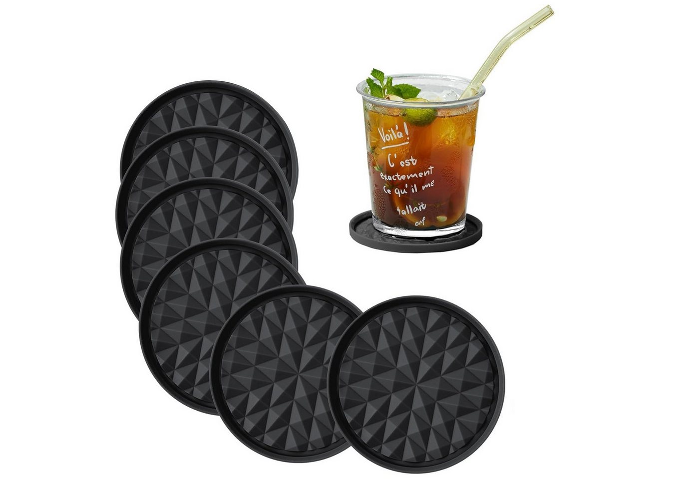 STILVORA Getränkeuntersetzer 6-Set Tassenuntersetzer Getränkeuntersetzer Kaffeeuntersetzer,Silikon STILVORA Getränkeuntersetzer 6-Set Tassenuntersetzer Getränkeuntersetzer Kaffeeuntersetzer,Silikon von STILVORA