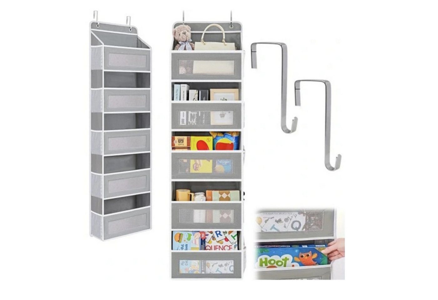 STILVORA Hängeregal mit 5 Fächern,Hängende Aufbewahrungstasche Türorganizer Wandorganizer, Stoffregal Ordnungssystem Kleiderschrank Organizer 1-tlg., Hängend mit Metallhaken für Tür Bad Kinderzimmer Wohnzimmer STILVORA Hängeregal mit 5 Fächern,Hängende Aufbewahrungstasche Türorganizer Wandorganizer, Stoffregal Ordnungssystem Kleiderschrank Organizer 1-tlg., Hängend mit Metallhaken für Tür Bad Kinderzimmer Wohnzimmer von STILVORA