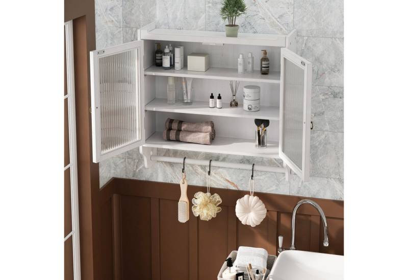 STILVORA Hängeschrank Wandschrank mit Glastür&Doppeltür,Beistellschrank mit Handtuchhalter (Vintage 63 cm Wandregal mit Doppelglastüren – 3 Stufiger Stauraum mit Handtuchhalter, Naturholz – Wandmontage für Badezimmer, Küche, Esszimmer – Stabil & Platzsparend) Gewichtskapazität: 5 kg pro Regal STILVORA Hängeschrank Wandschrank mit Glastür&Doppeltür,Beistellschrank mit Handtuchhalter (Vintage 63 cm Wandregal mit Doppelglastüren – 3 Stufiger Stauraum mit Handtuchhalter, Naturholz – Wandmontage für Badezimmer, Küche, Esszimmer – Stabil & Platzsparend) Gewichtskapazität: 5 kg pro Regal von STILVORA