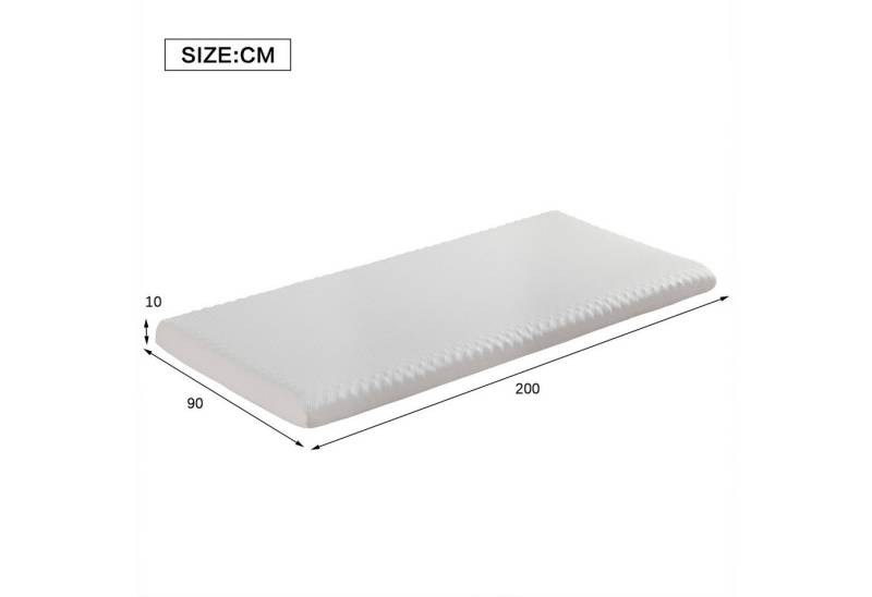 STILVORA Hochbett 90×200 Kinderbett mit Matratze,Bettgestell mit Schreibtisch & Regal (Kinderhochbett,mit Stauraumtreppe, integriertem Schreibtisch und Regalen., für Kinderzimmer) mit Matratze von STILVORA