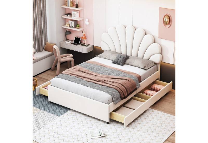 STILVORA Kinderbett 90x200 Kinderbett mit Stauraum und Lattenrost,Jugendbett ohne Matratze, Ohne Matratze von STILVORA