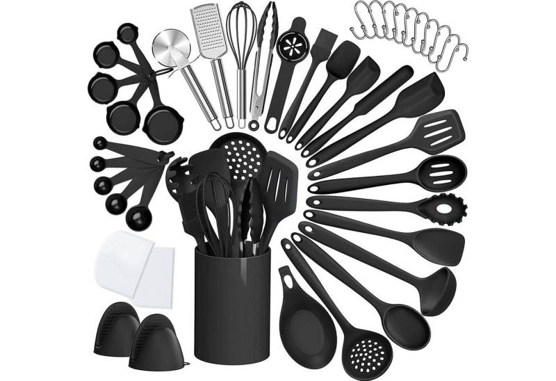 STILVORA Kochbesteck-Set 48er Silikon Küchenutensilien Küchenhelfer-set,Kochbesteck-set von STILVORA