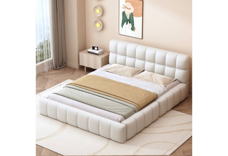 STILVORA Polsterbett 140x200 Bettgestell mit Matratze,Jugendbett mit Lattenrost (mit eingebettetem Matratzendesign, weicher Rückenlehne und stabiler Lattenrost, perfekt für Jugend- und Schlafzimmer, 140 x 200 cm), mit Matratze von STILVORA