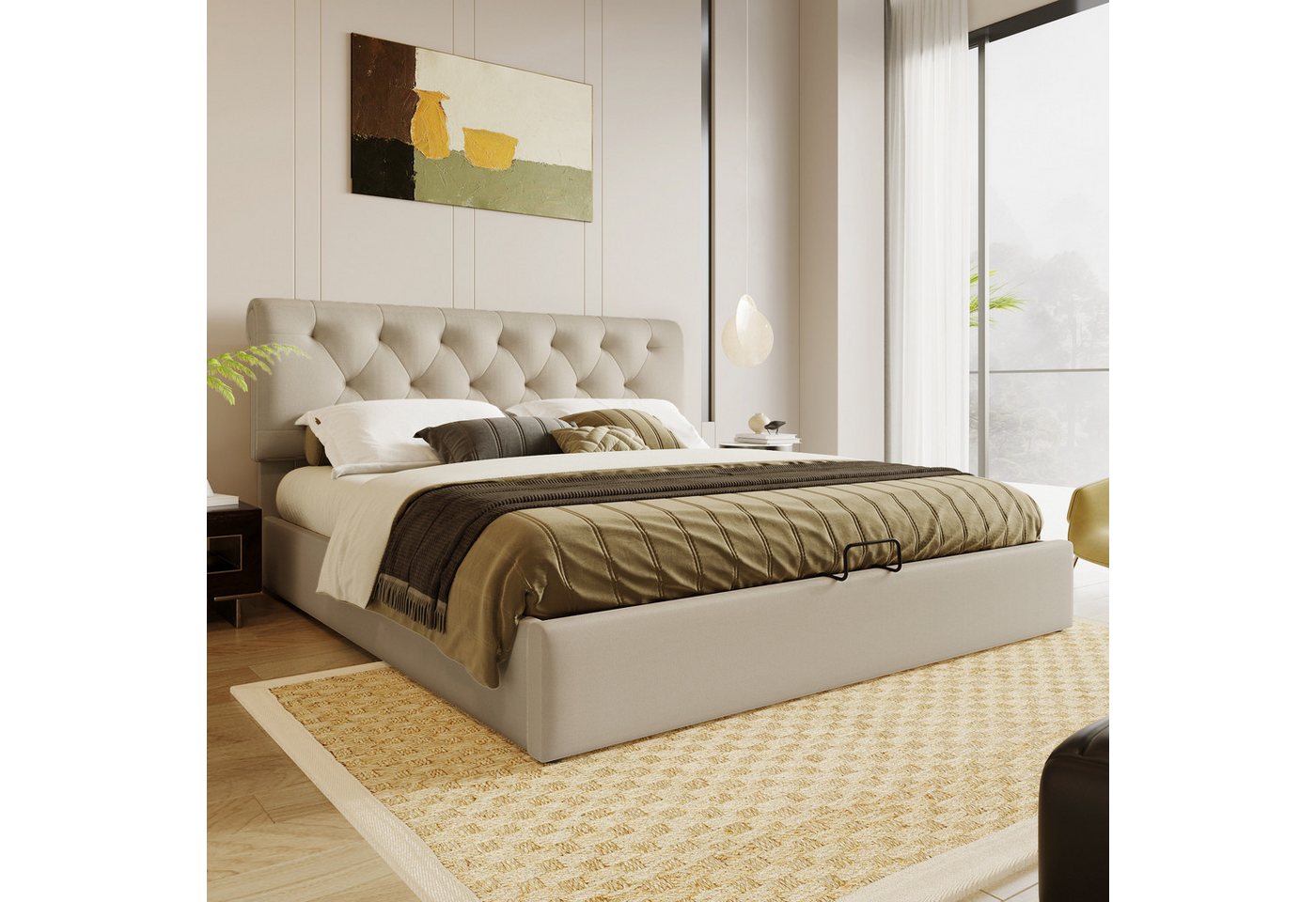 STILVORA Polsterbett 140x200 Hydraulisch Stauraumbett mit verstellbares Kopfteil,Doppelbett (Verstellbares Kopfteil Doppelbett,Bett mit Lattenrost aus Metallrahmen, Modernes Bettgestell mit Stauraum), 140x200cm ohne-Matratze STILVORA Polsterbett 140x200 Hydraulisch Stauraumbett mit verstellbares Kopfteil,Doppelbett (Verstellbares Kopfteil Doppelbett,Bett mit Lattenrost aus Metallrahmen, Modernes Bettgestell mit Stauraum), 140x200cm ohne-Matratze von STILVORA