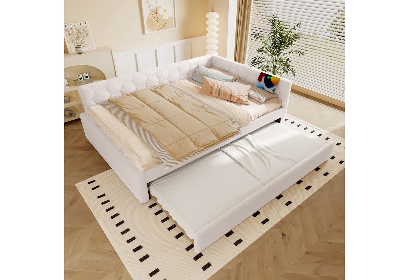 STILVORA Polsterbett 140×200 mit matratze,Schlafsofa mit bettfunktion,Tagesbett mit USB STILVORA Polsterbett 140×200 mit matratze,Schlafsofa mit bettfunktion,Tagesbett mit USB von STILVORA