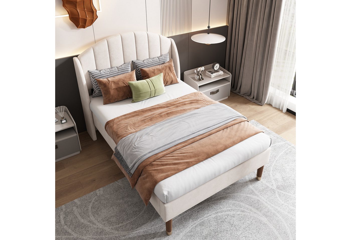 STILVORA Polsterbett 90×200 Bettgestell Jugendbett mit Lattenrost und Kopfteil,Kinderbett (Stahlrahmen mit Holz-Lattenrost Einfache Montage, mit Matratze), Samt Bezug weich und hoch Kopfteil Polsterung aus Schaum von STILVORA