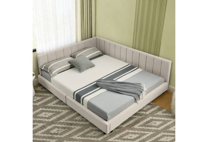 STILVORA Schlafsofa 140x200 mit Matratze&Rückenlehne,Tagesbett Daybett mit Eisenrahmen von STILVORA