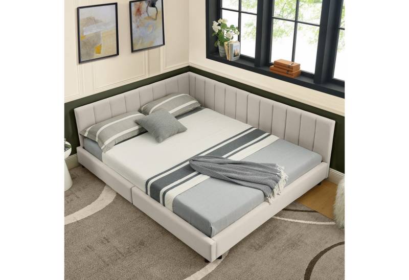 STILVORA Schlafsofa 160x200 mit Rückenlehne,Tagesbett Daybett mit Eisenrahmen,Samt von STILVORA