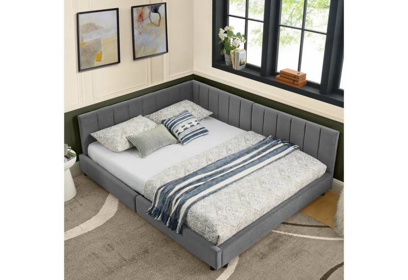 STILVORA Schlafsofa 160x200 mit Rückenlehne,Tagesbett Daybett mit Eisenrahmen,Samt STILVORA Schlafsofa 160x200 mit Rückenlehne,Tagesbett Daybett mit Eisenrahmen,Samt von STILVORA