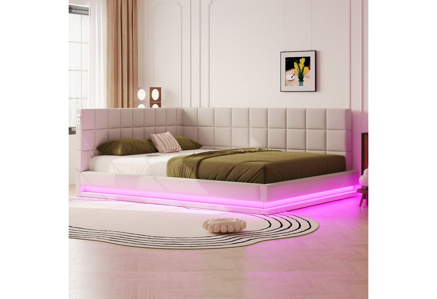 STILVORA Schlafsofa 160×200 mit matratze&Lattenrost,Schlafsofa mit bettfunktion,Tagesbett, Multifunktionsbett mit LED-Lichtleiste, USB-Steckdose und Lattenrost aus hautsympathischem Samtstoff - ideal für Wohnzimmer und Gästezimmer 160x200cm, mit Matratze STILVORA Schlafsofa 160×200 mit matratze&Lattenrost,Schlafsofa mit bettfunktion,Tagesbett, Multifunktionsbett mit LED-Lichtleiste, USB-Steckdose und Lattenrost aus hautsympathischem Samtstoff - ideal für Wohnzimmer und Gästezimmer 160x200cm, mit Matratze von STILVORA