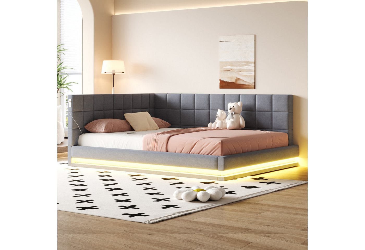 STILVORA Schlafsofa 160×200 mit matratze&Lattenrost,Schlafsofa mit bettfunktion,Tagesbett, Multifunktionsbett mit LED-Lichtleiste, USB-Steckdose und Lattenrost aus hautsympathischem Samtstoff - ideal für Wohnzimmer und Gästezimmer 160x200cm, mit Matratze STILVORA Schlafsofa 160×200 mit matratze&Lattenrost,Schlafsofa mit bettfunktion,Tagesbett, Multifunktionsbett mit LED-Lichtleiste, USB-Steckdose und Lattenrost aus hautsympathischem Samtstoff - ideal für Wohnzimmer und Gästezimmer 160x200cm, mit Matratze von STILVORA