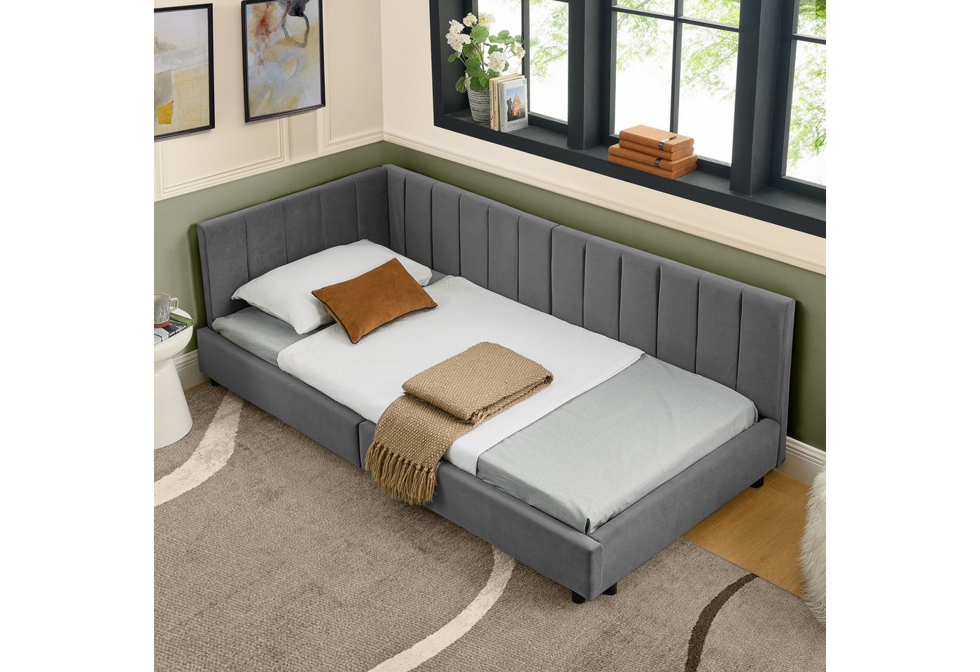 STILVORA Schlafsofa 90x200 mit Matratze&Rückenlehne,Tagesbett Daybett mit Eisenrahmen STILVORA Schlafsofa 90x200 mit Matratze&Rückenlehne,Tagesbett Daybett mit Eisenrahmen von STILVORA