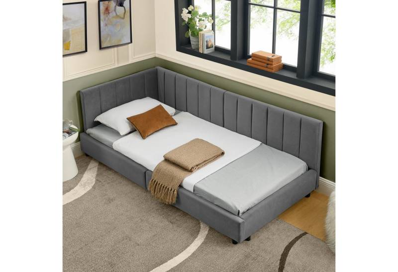 STILVORA Schlafsofa 90x200 mit Rückenlehne,Tagesbett Daybett mit Eisenrahmen,Samt STILVORA Schlafsofa 90x200 mit Rückenlehne,Tagesbett Daybett mit Eisenrahmen,Samt von STILVORA
