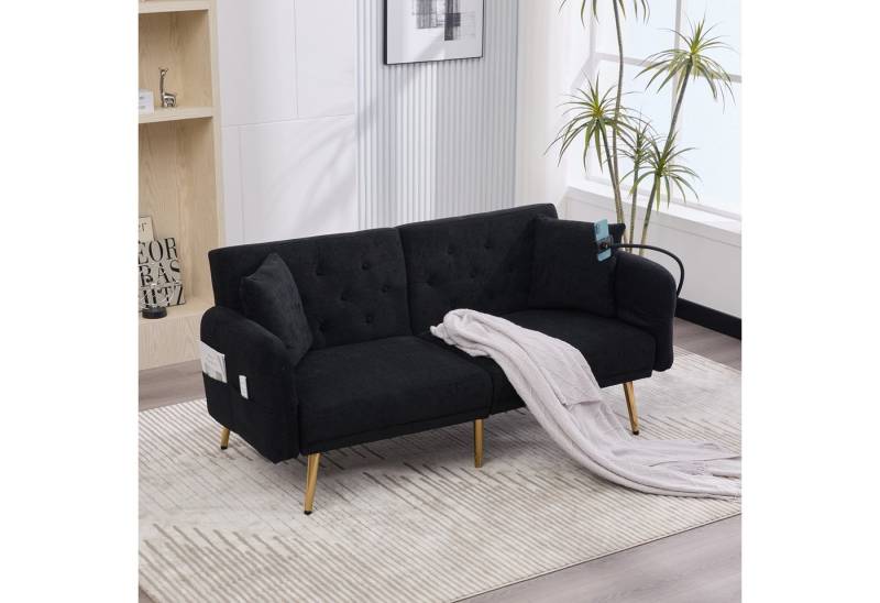 STILVORA Schlafsofa mit Handyhalter,Zweisitzer Relaxsofa mit verstellbarer Rückenlehne von STILVORA