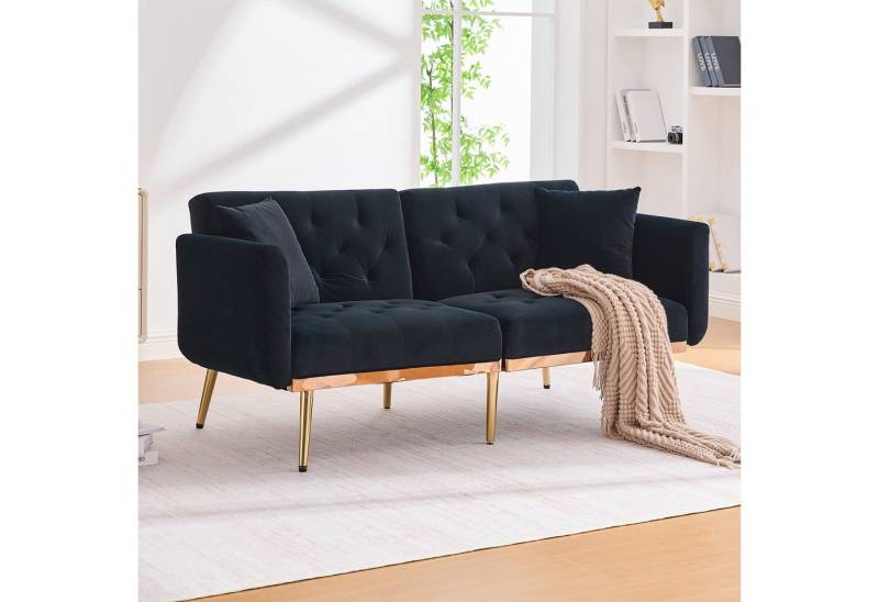 STILVORA Schlafsofa mit Kissen,Zweisitzer Relaxsofa mit verstellbarer Rückenlehne,Schwarz STILVORA Schlafsofa mit Kissen,Zweisitzer Relaxsofa mit verstellbarer Rückenlehne,Schwarz von STILVORA
