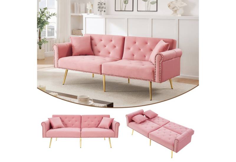 STILVORA Schlafsofa mit Kissen&Rückenlehne verstellbar,Zweisitzer Relaxsofa aus Samtbezug, Wohnzimmersofa 1 Teile, Samtbezug, Rückenlehne mit 3-stufiger Verstellung STILVORA Schlafsofa mit Kissen&Rückenlehne verstellbar,Zweisitzer Relaxsofa aus Samtbezug, Wohnzimmersofa 1 Teile, Samtbezug, Rückenlehne mit 3-stufiger Verstellung von STILVORA