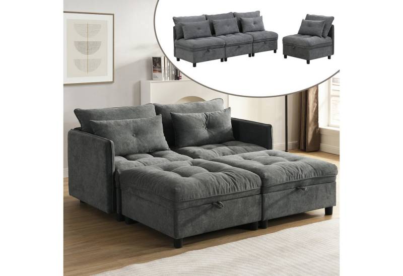 STILVORA Schlafsofa mit Kissen&Stauraum,Polstermöbel Sitzgruppe mit aus Chenille,Grau, Set, Frei kombinierbar STILVORA Schlafsofa mit Kissen&Stauraum,Polstermöbel Sitzgruppe mit aus Chenille,Grau, Set, Frei kombinierbar von STILVORA