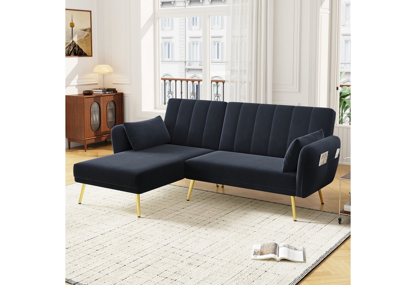 STILVORA Schlafsofa mit Schlaffunktion,Klappsofa Ecksofa mit verstellbarer Rückenlehne, Wohnzimmersofa, Sofabett 1 Teile, mit Zusatzecke, Ecksofa mit Schlaffunktion STILVORA Schlafsofa mit Schlaffunktion,Klappsofa Ecksofa mit verstellbarer Rückenlehne, Wohnzimmersofa, Sofabett 1 Teile, mit Zusatzecke, Ecksofa mit Schlaffunktion von STILVORA