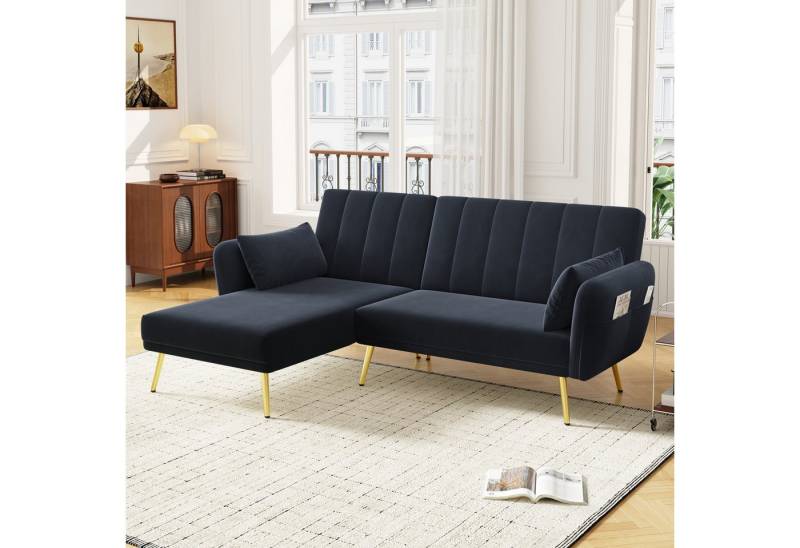 STILVORA Schlafsofa mit Schlaffunktion,Klappsofa Ecksofa mit verstellbarer Rückenlehne, Wohnzimmersofa, Sofabett 1 Teile, mit Zusatzecke, Ecksofa mit Schlaffunktion von STILVORA