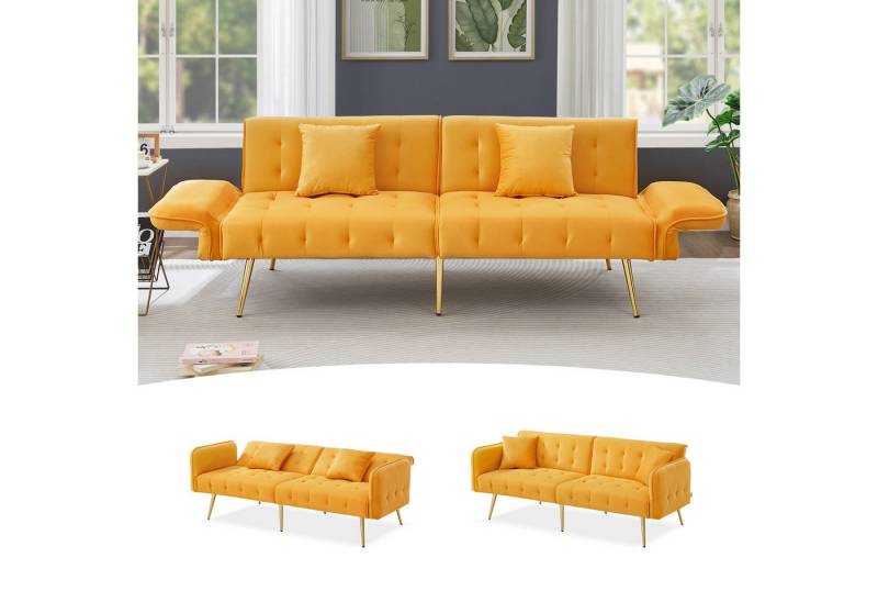 STILVORA Schlafsofa mit bettfunktion,2-in-1-Wohnzimmersofa Klappsofa mit verstellbarer, Polstersofa, Gästebett 1 Teile, verstellbarer Rückenlehne, mehrstelligen Armlehnen von STILVORA