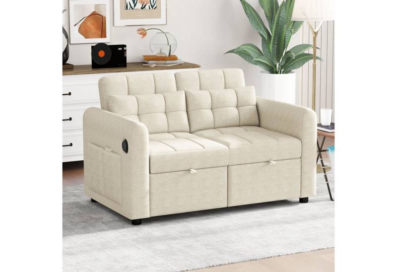 STILVORA Schlafsofa mit bettfunktion,3-in-1 Klappsofa mit verstellbarer Rückenlehne, USB, Polstersofa, Schlafsofa 1 Teile, mit verstellbarer Rückenlehne, USB, Armlehnentaschen und Kissen STILVORA Schlafsofa mit bettfunktion,3-in-1 Klappsofa mit verstellbarer Rückenlehne, USB, Polstersofa, Schlafsofa 1 Teile, mit verstellbarer Rückenlehne, USB, Armlehnentaschen und Kissen von STILVORA