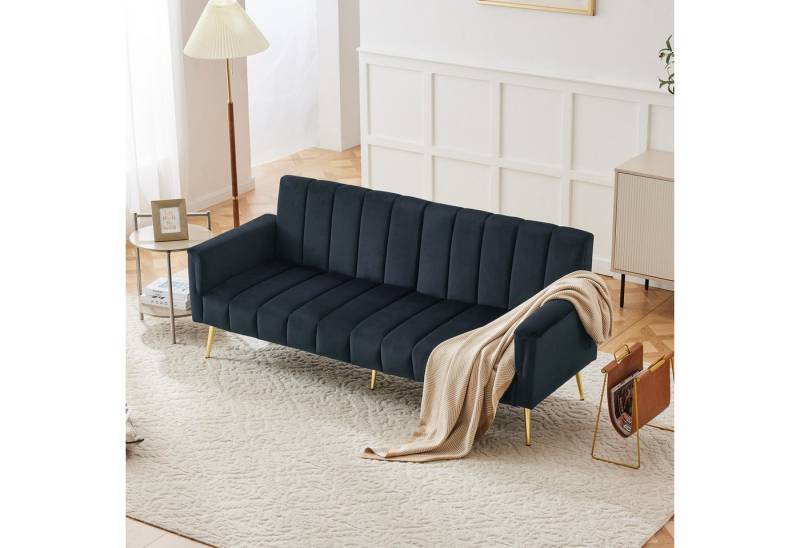 STILVORA Schlafsofa mit bettfunktion,Zweisitzer-Klappsofa Kleines Wohnzimmersofa mit Kisse, Multifunktionales Schlafsofa, mit verstellbarer Rückenlehne & Armlehnen 1 Teile, mit Relaxfunktion von STILVORA