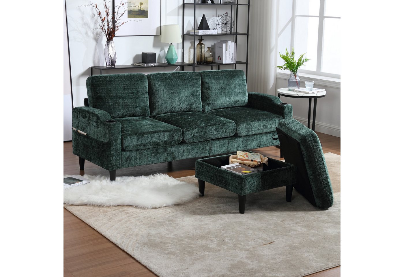 STILVORA Schlafsofa mit bettfunktion,schlafsofa wohnzimmer,sofa mit Hocker & Stauraum STILVORA Schlafsofa mit bettfunktion,schlafsofa wohnzimmer,sofa mit Hocker & Stauraum von STILVORA