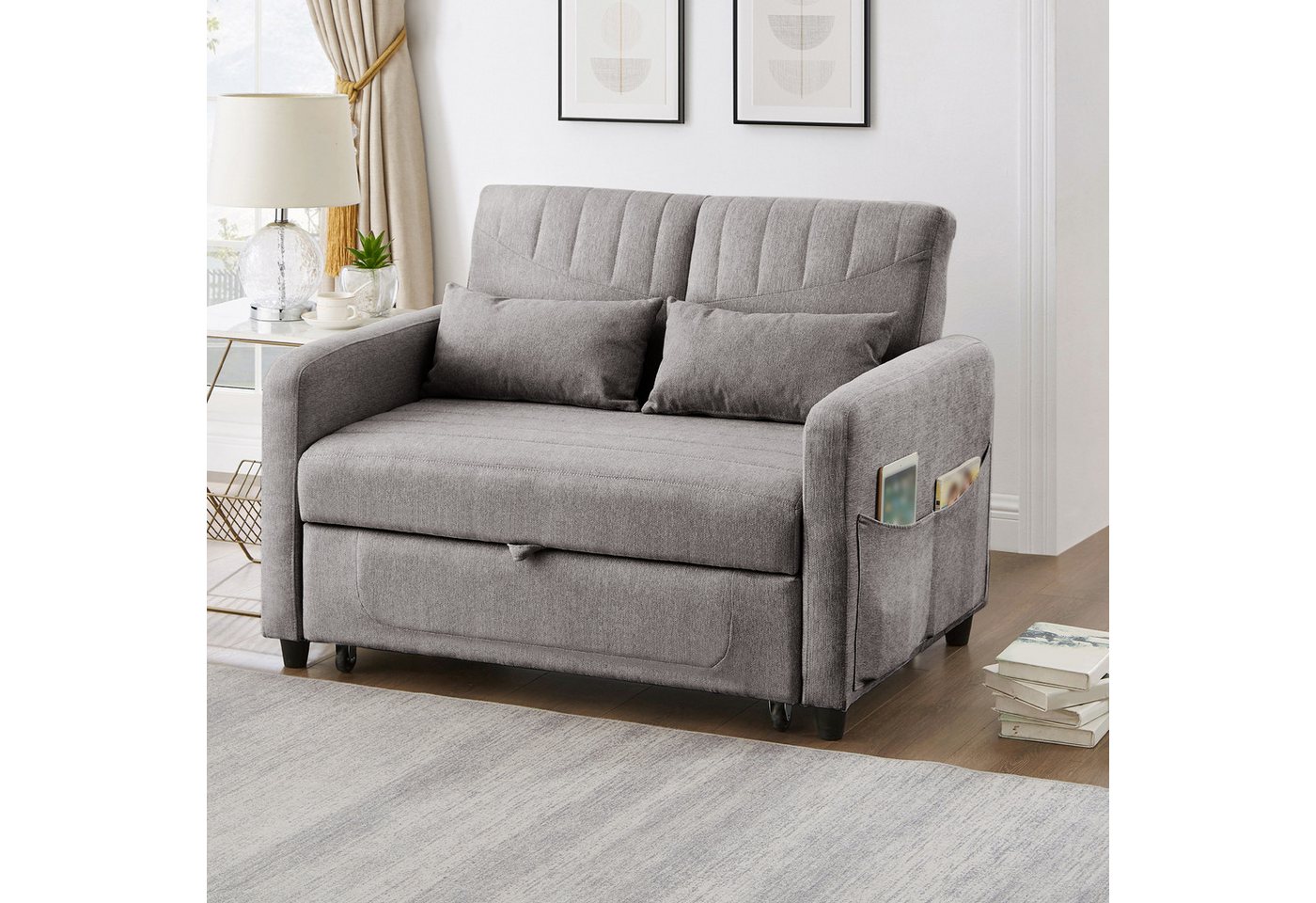 STILVORA Schlafsofa mit bettfunktion,verstellbare 2-sitzer-Klappsofa,Tagesbett ausziehbare, Polstersofa, Doppelschlafsofa 1 Teile, ausziehbares Design, dreistufig verstellbare Rückenlehne STILVORA Schlafsofa mit bettfunktion,verstellbare 2-sitzer-Klappsofa,Tagesbett ausziehbare, Polstersofa, Doppelschlafsofa 1 Teile, ausziehbares Design, dreistufig verstellbare Rückenlehne von STILVORA