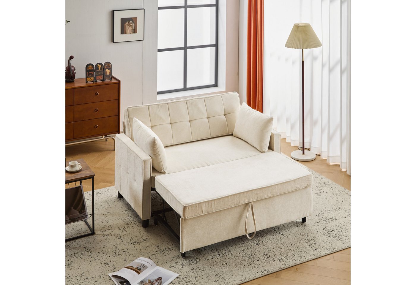 STILVORA Schlafsofa mit bettfunktion,verstellbare 2-sitzer-Klappsofa,Tagesbett ausziehbare, Polstersofa, Schlafcouch, Doppelschlafsofa, Wohnzimmersofa 1 Teile, verstellbare Rückenlehne STILVORA Schlafsofa mit bettfunktion,verstellbare 2-sitzer-Klappsofa,Tagesbett ausziehbare, Polstersofa, Schlafcouch, Doppelschlafsofa, Wohnzimmersofa 1 Teile, verstellbare Rückenlehne von STILVORA