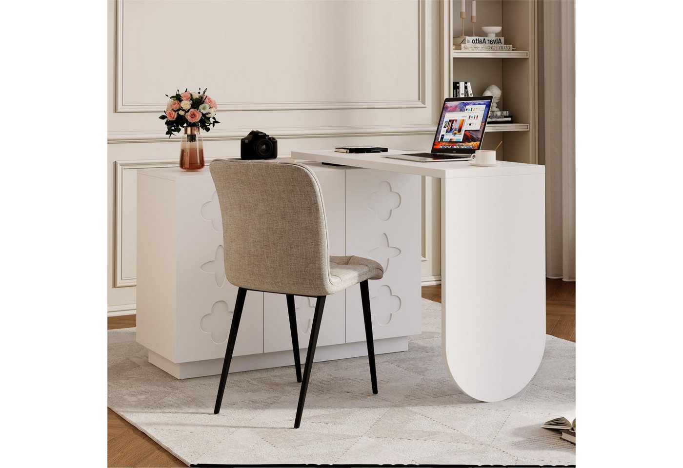 STILVORA Schreibtisch mit Schrank,Regalschreibtisch Computertisch drehbar mit Stauraum STILVORA Schreibtisch mit Schrank,Regalschreibtisch Computertisch drehbar mit Stauraum von STILVORA