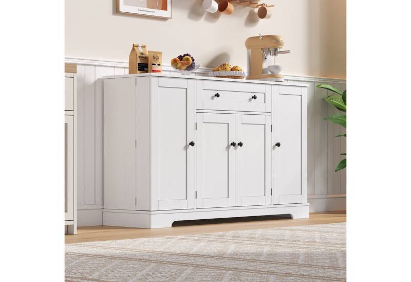STILVORA Sideboard Buffetschrank Kücheninsel mit Schublade,Regal&Kippschutz,Küchenschrank (Multifunktionales Küchenbuffet 138 cm Sideboard mit Schublade, verstellbaren Einlegeböden, Kippschutz – Modernes Design für Küche, Wohnzimmer & Schlafzimmer, praktischer Stauraum), mit Kippschutz, mit Schublade STILVORA Sideboard Buffetschrank Kücheninsel mit Schublade,Regal&Kippschutz,Küchenschrank (Multifunktionales Küchenbuffet 138 cm Sideboard mit Schublade, verstellbaren Einlegeböden, Kippschutz – Modernes Design für Küche, Wohnzimmer & Schlafzimmer, praktischer Stauraum), mit Kippschutz, mit Schublade von STILVORA